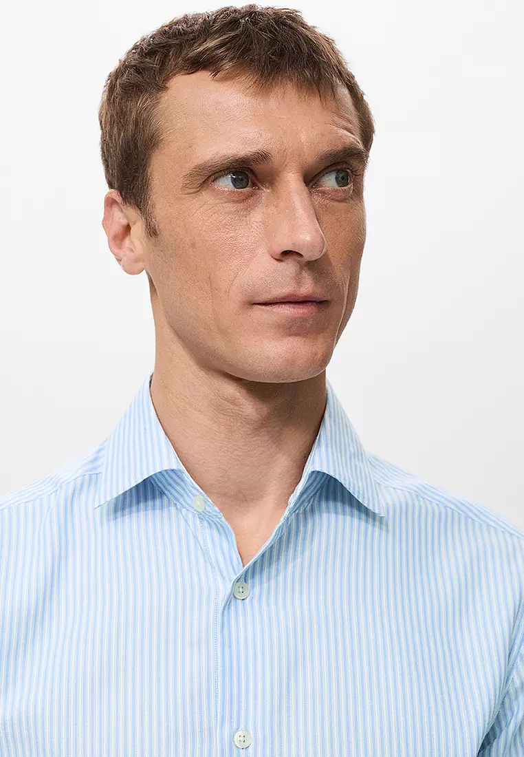 100% Cotton Slim-Fit Striped Shirt