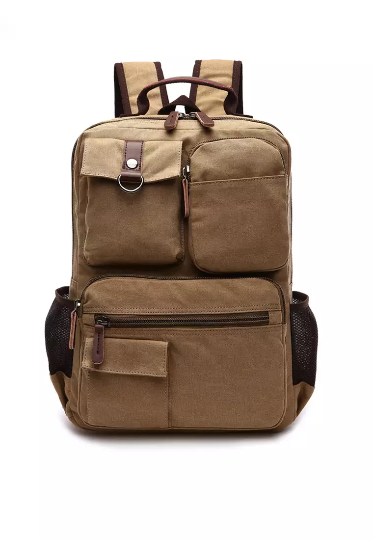 Casual canvas backpack sales