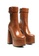 London Rag brown Croc High Block Heeled Chunky Ankle Boots in Tan 0C242SH878445BGS_2