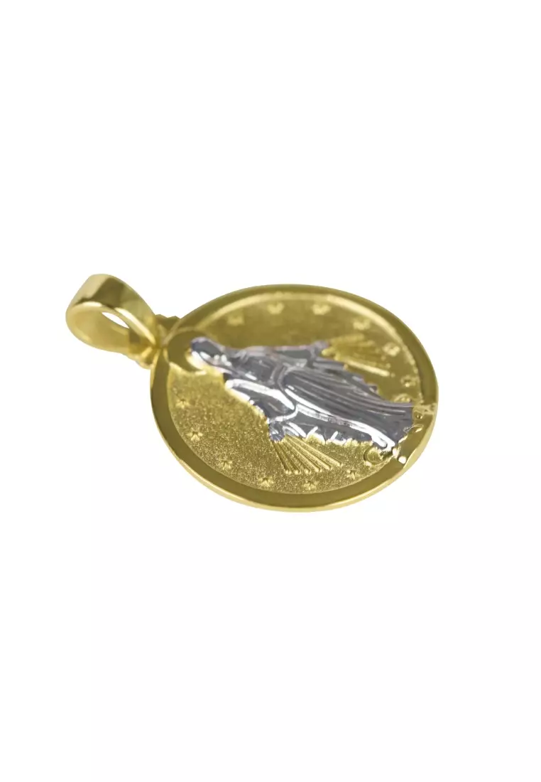 Miraculous Medal Pendant 18k Gold 