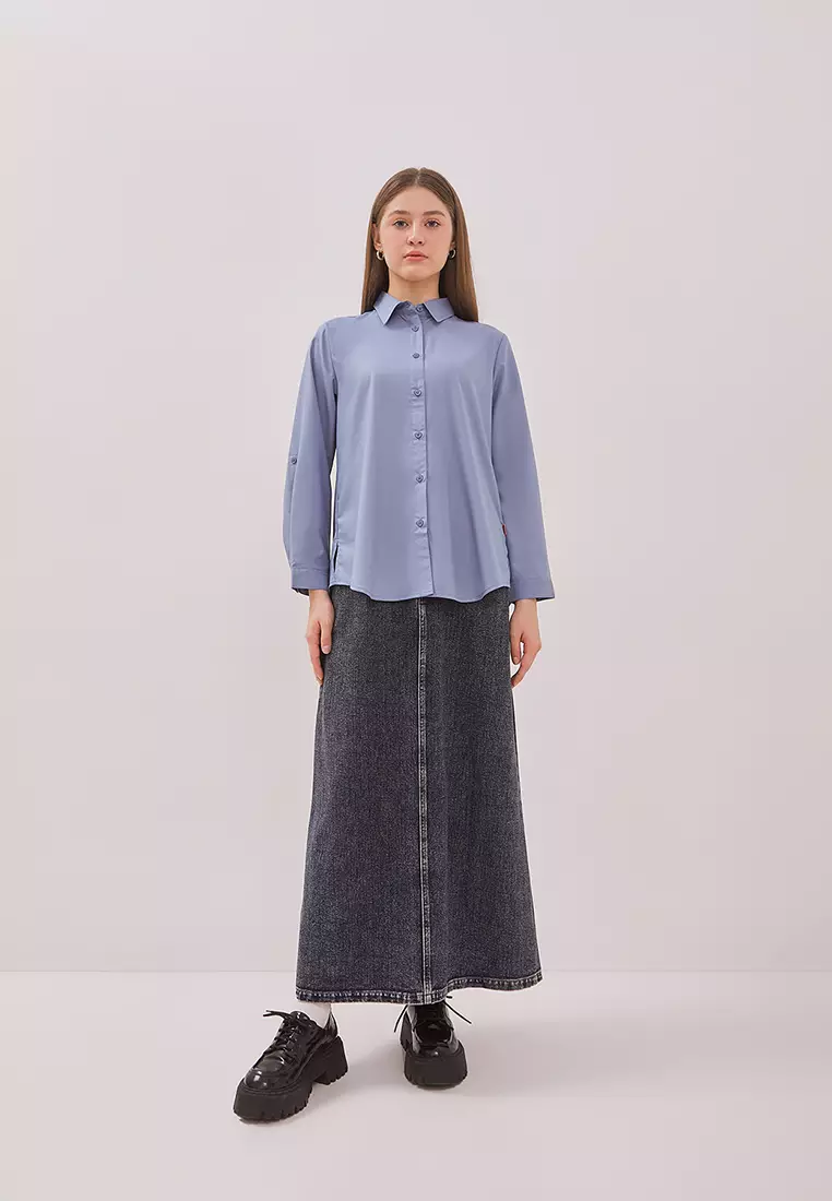 DUST Kemeja Atira Biru (D.116507)