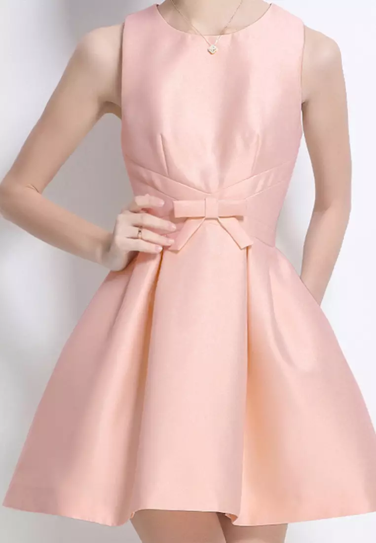 2025 pink slim dress CA25070937PI