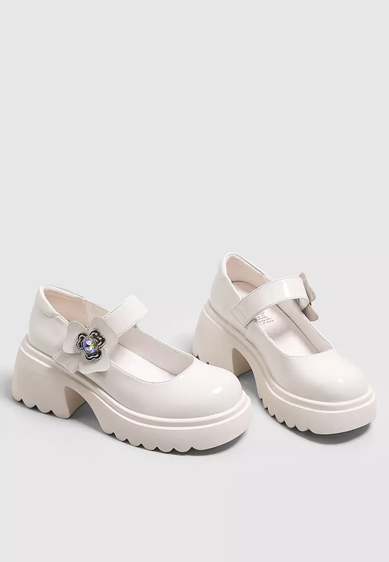 7cm Girly Leather Mary Jane Shoes MZ0623