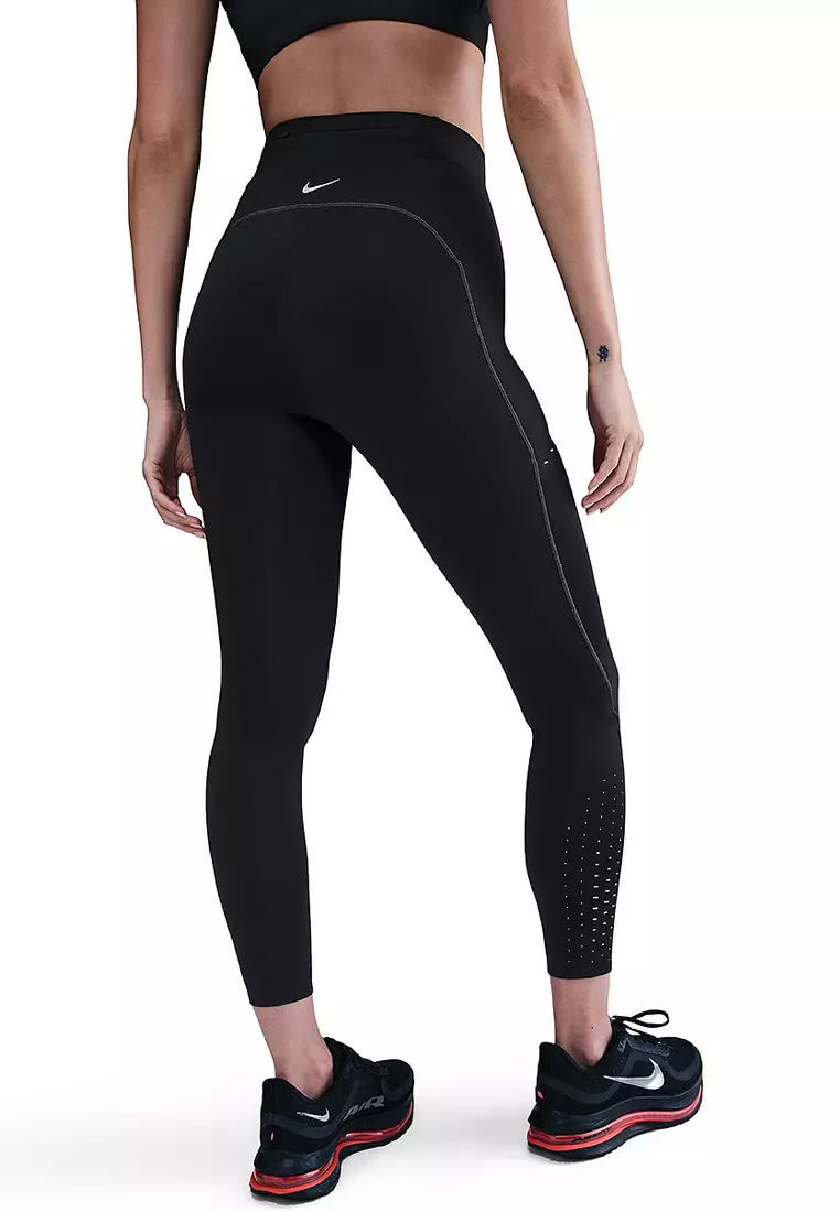 Swift Women's High-Waisted 7/8 Running Leggings With Reflective Accents