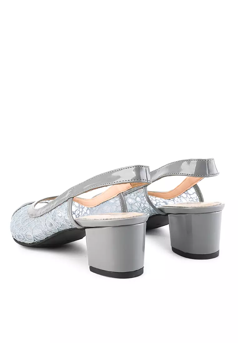 Beatrix Sepatu Sandal Wanita Mesh Hak Tahu 5  cm