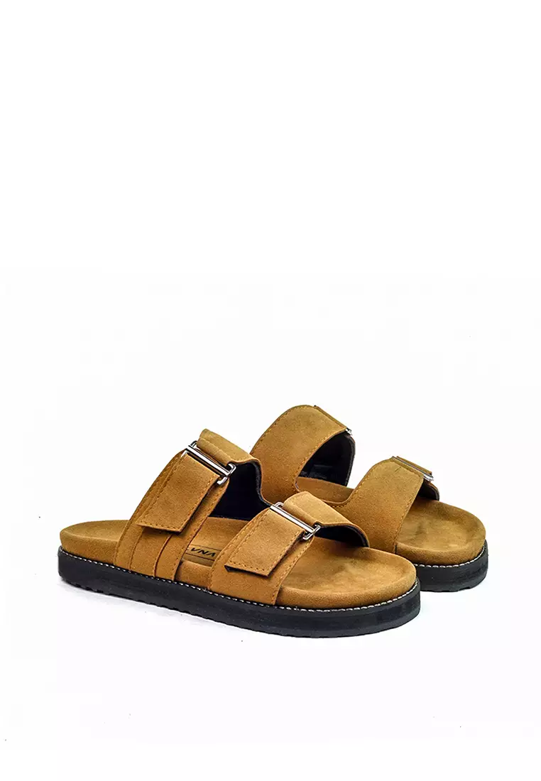 Lvnatica Abel Brown Slide Sandals