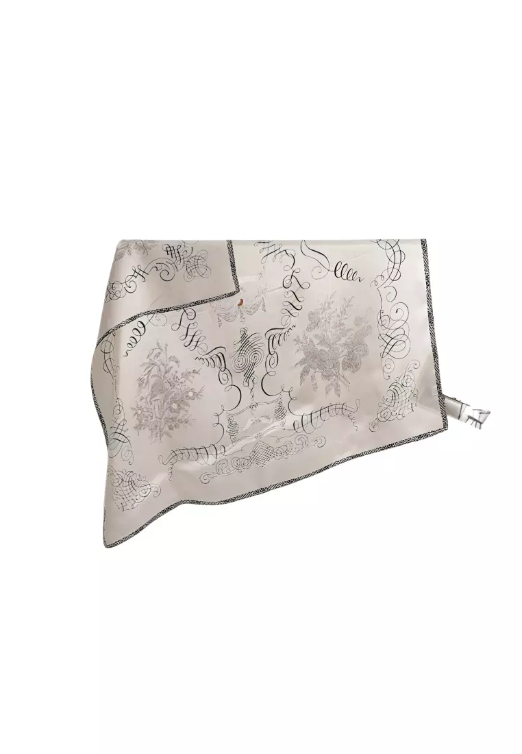 Luxury Silk Ladies' Large Scarf, Sun-Proof Crepe Satin, Premium Souvenir.