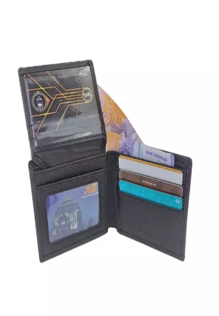 Grandir Dompet Lipat Pria Dompet Pendek Kulit PU Men Short Wallet 0911422503BLA