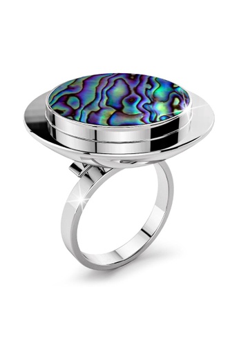 925 Signature silver 925 SIGNATURE Solid 925 Sterling Silver Abalone Shell Ring 74722AC653CE5DGS_1