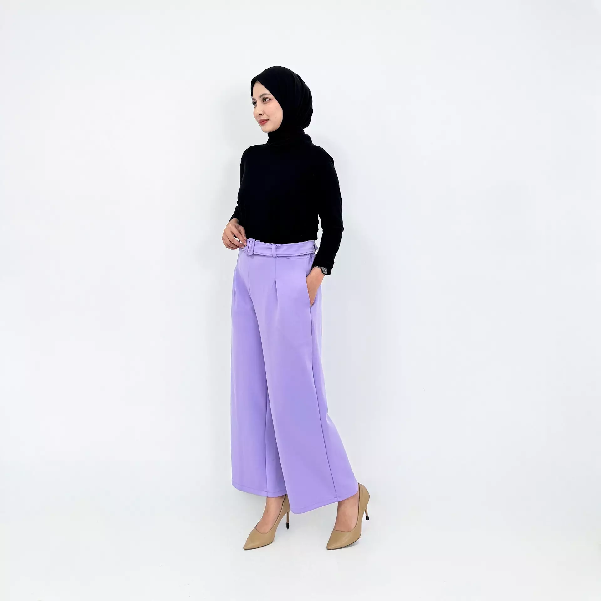 Violet Basic Pants - LILAC