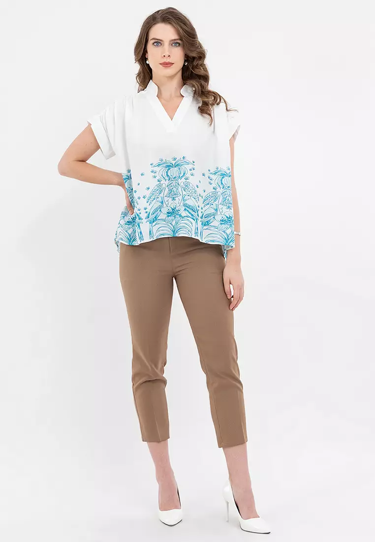 DAIRY Digital Print Floral Filipiniana Blouse