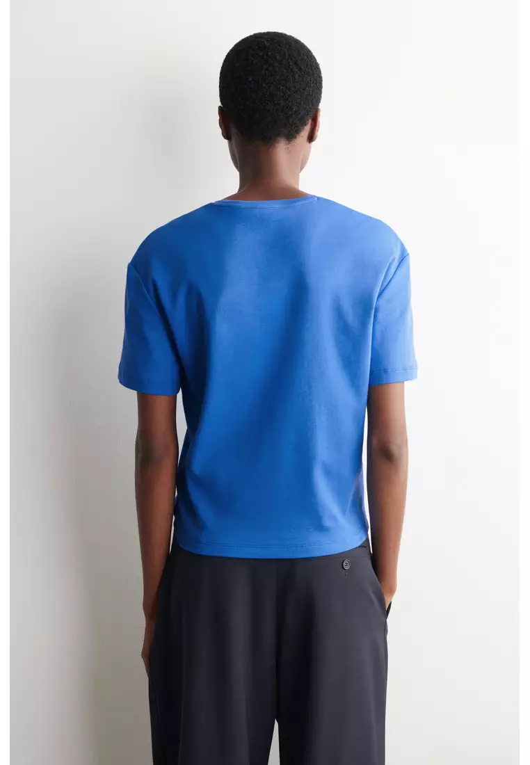 SCOOP-NECK COTTON T-SHIRT
