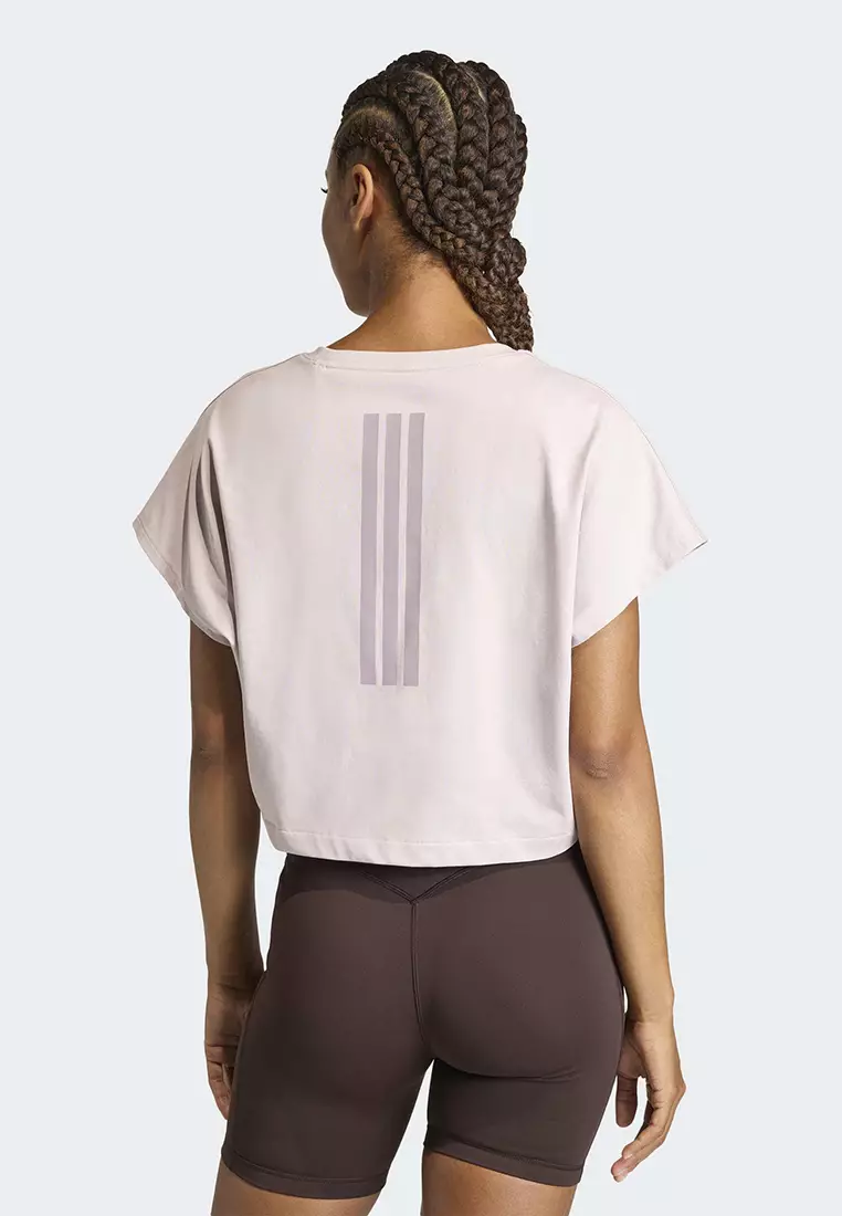 Power Workout Cropped Boxy 3-Stripes Tank Top