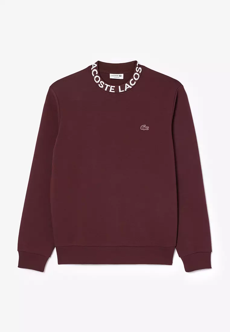 【LACOSTE】Logo Jacquard Collar Double Face 袖ロゴスウェット Buy Lacoste Logo Jacquard Collar Double Face Sweatshirt