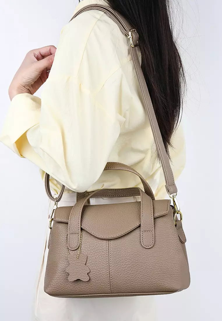 Faux Leather Three Way Flap Handbag JW HD-2834