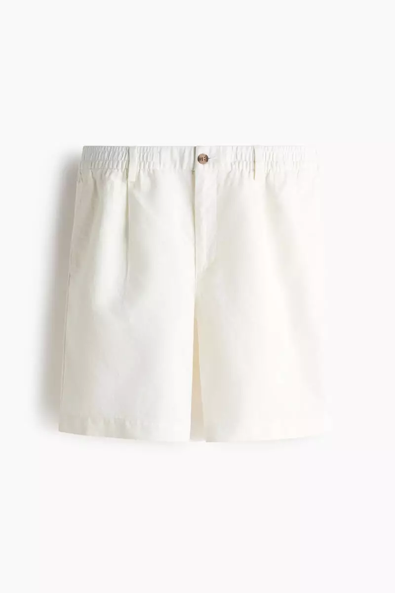 Relaxed Fit Linen-blend shorts