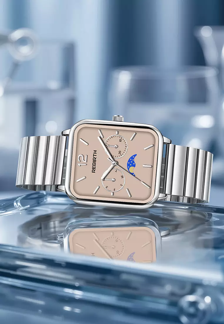 Jam Tangan Wanita Elegan Mewah Casual Anti Air Original Kekinian Tali Stainless Steel Jam Tangan Cewek yellow