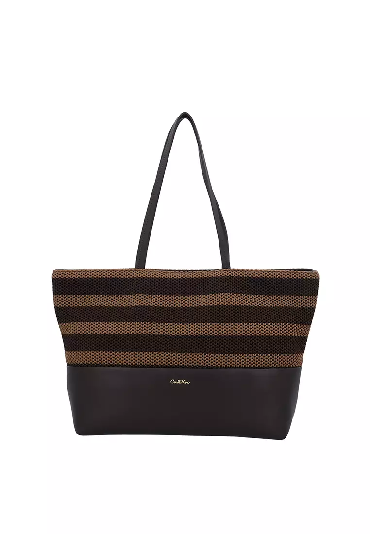 Buy Carlo Rino The Soleil Tote Bag - Dark Coffee 2026 Online | ZALORA