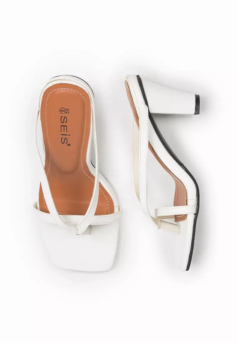 Seis Evita Sandal High Heels Wanita 7 cm Series-WHITE