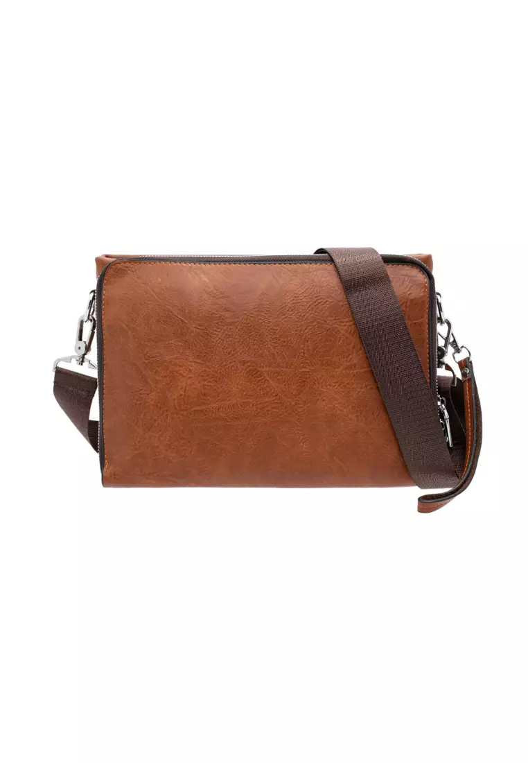 Mens large leather messenger on sale bag