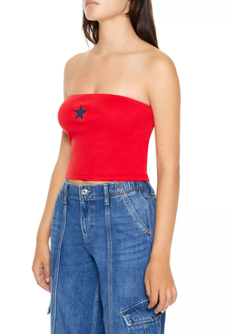 Red tube top forever 21 deals