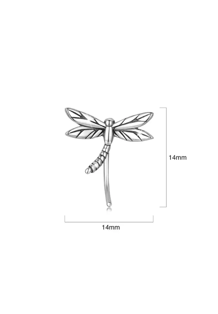 Solid Silver Olivia Dragonfly Stud Earrings