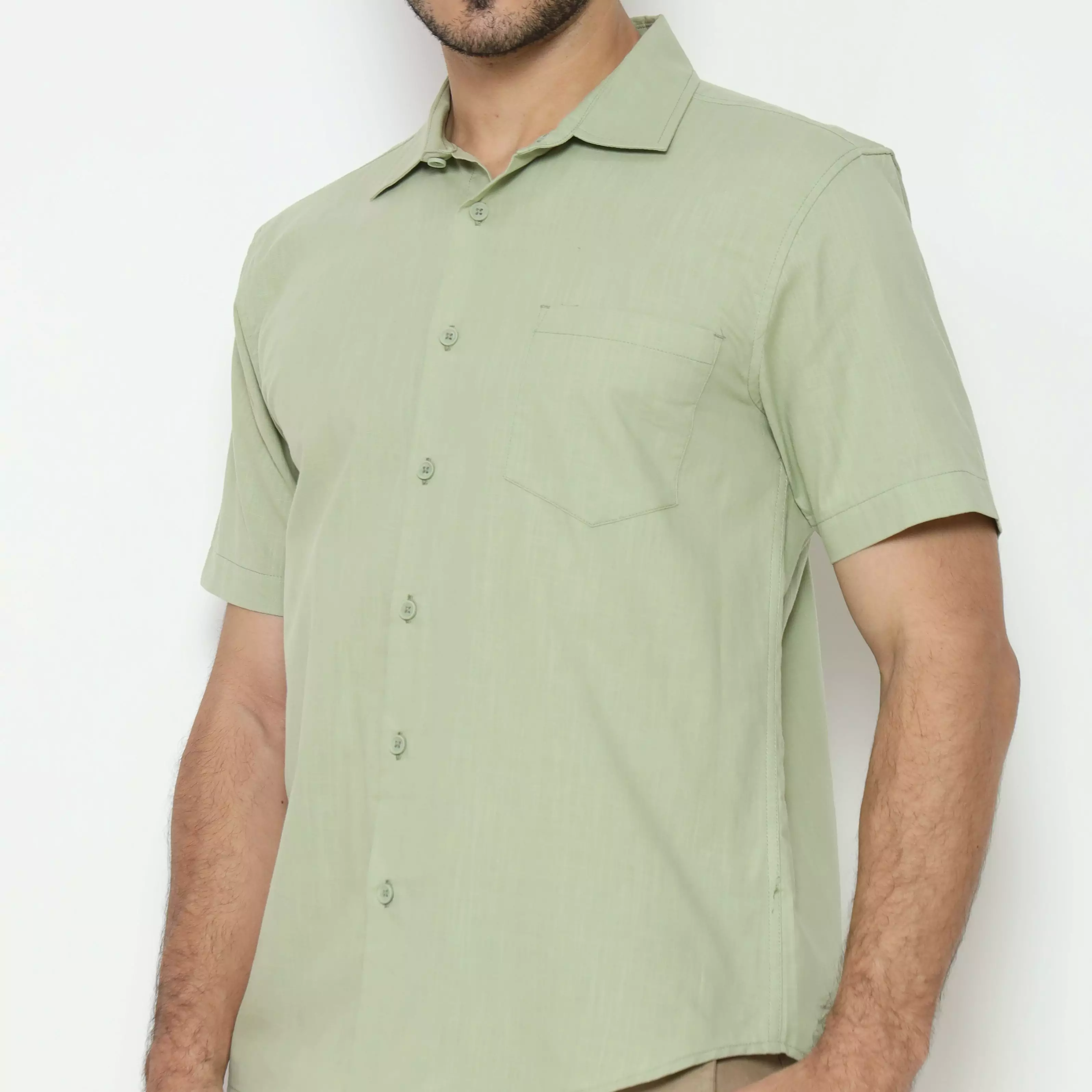 AMK Kemeja Pria Lengan Pendek SHS Ambara S/S Sage Green