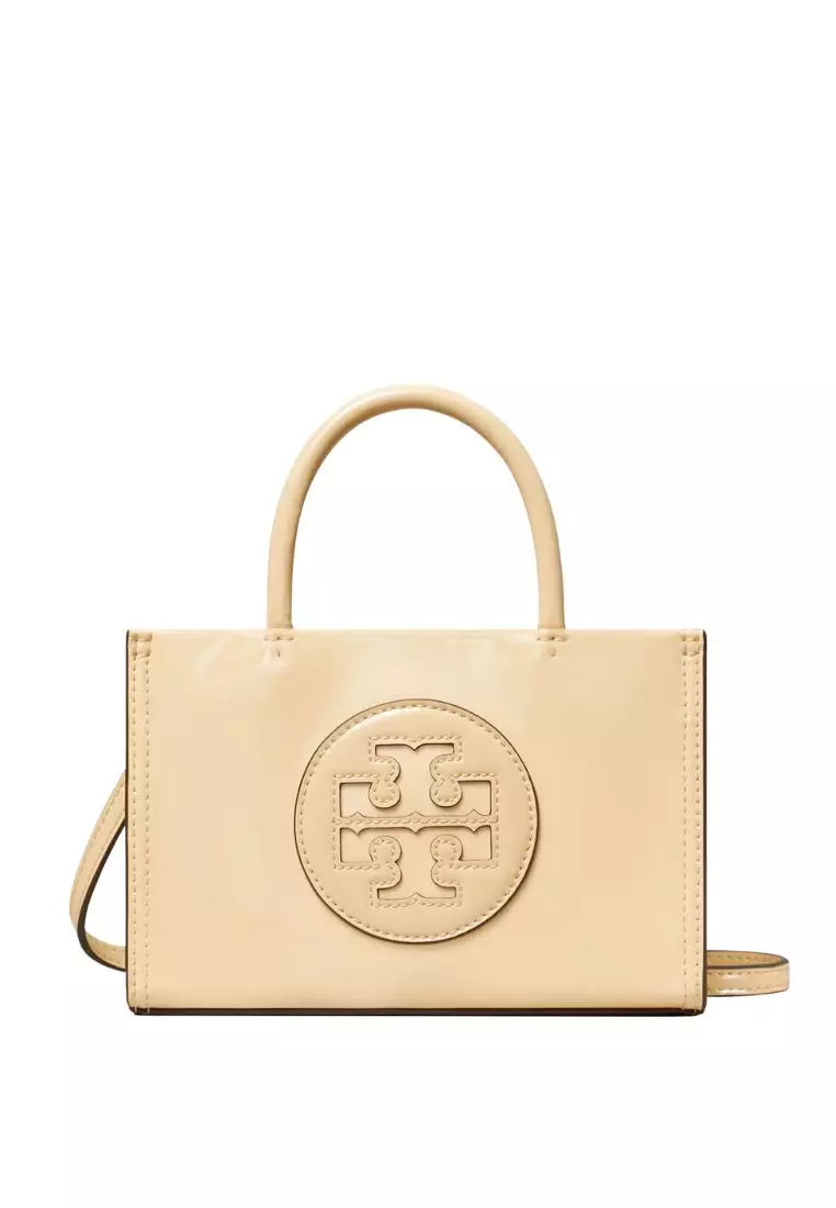 Jual TORY BURCH Mini Ella Bio Patent Tote Vanilla Soft Serve
