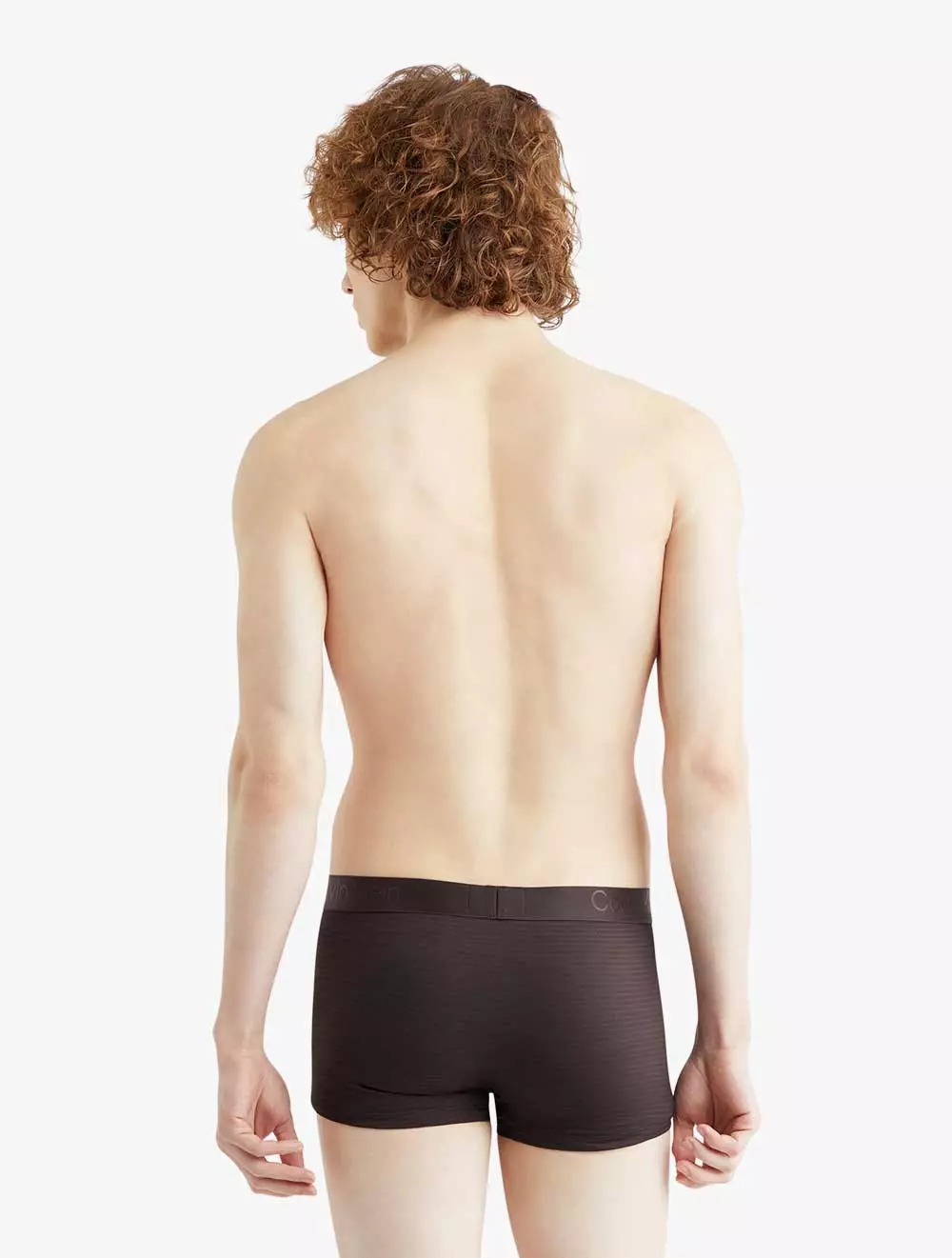 CALVIN KLEIN UNDERWEAR - CK JACQUARD MESH TRUNK - Brown - brown