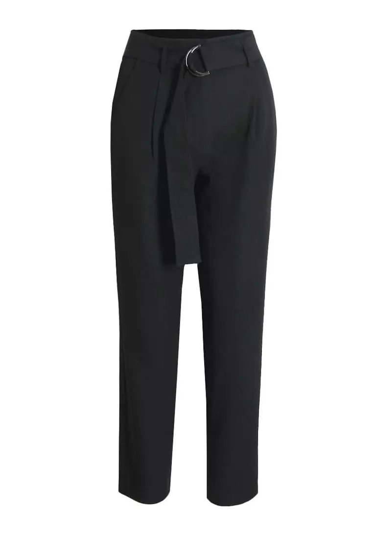 Nikki High-Waist Belted Pants