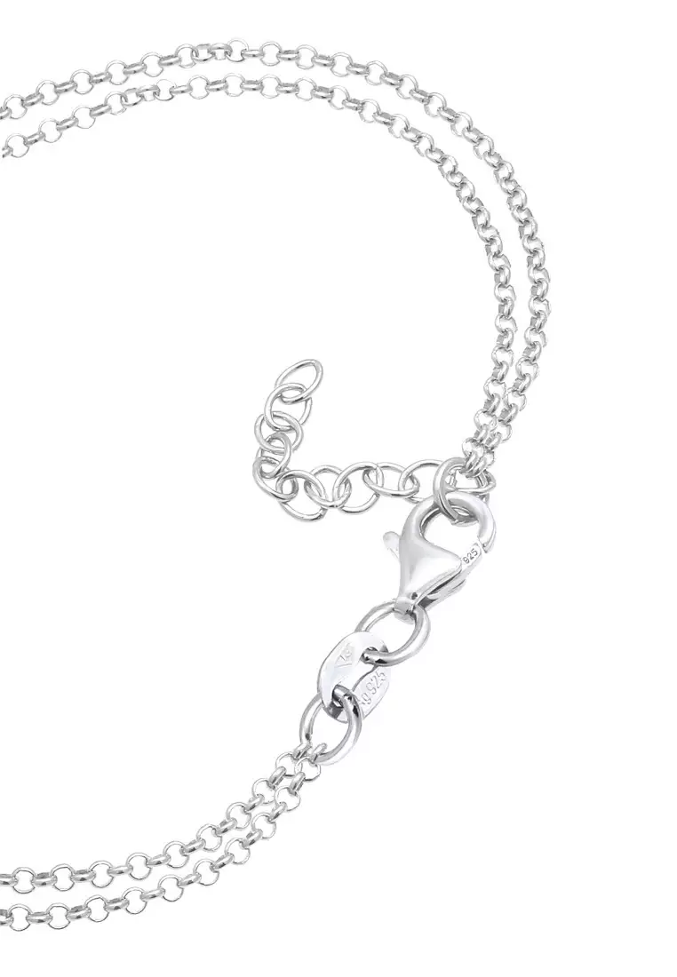 Gelang Perhiasan Perak 925 Wanita Heart Love Infinity Bicolor