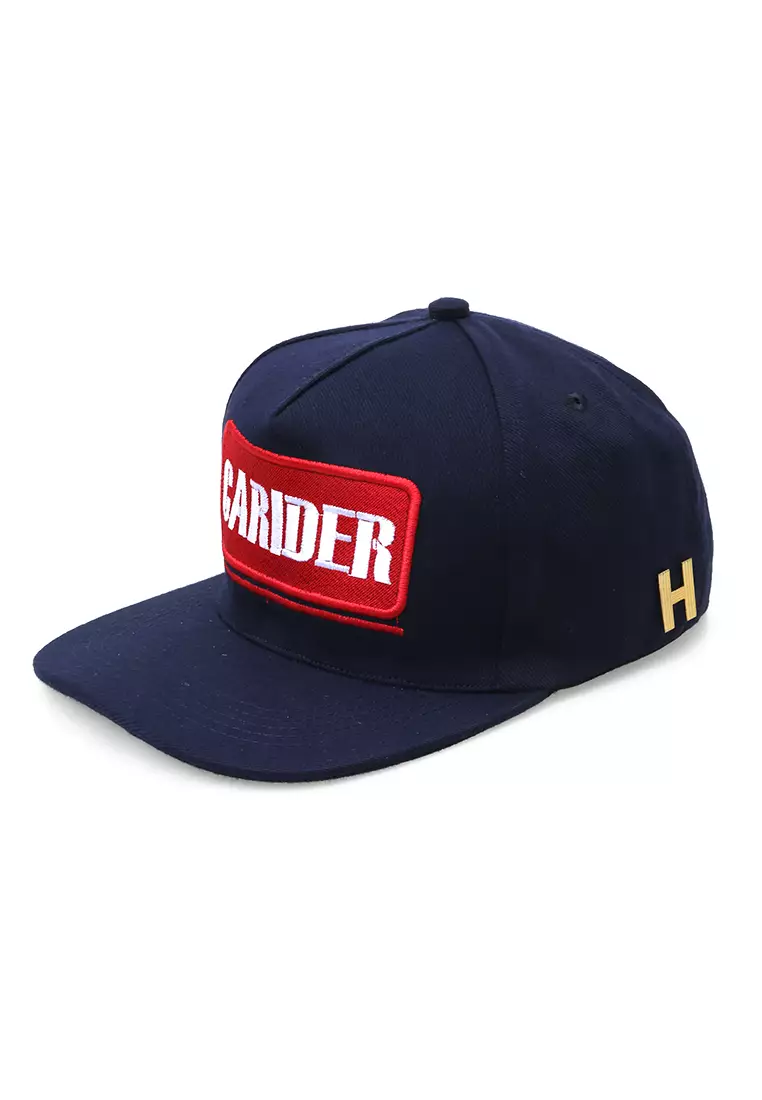 Yuma Topi Snapback Pria Motif Carider Adjustable Strap Material Raffel ORIGINAL - Navy