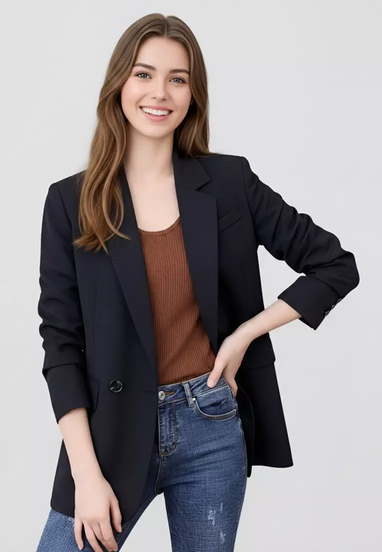 Solace Dual Buttons Casual Blazer 2026 | Buy Solace Online | ZALORA ...