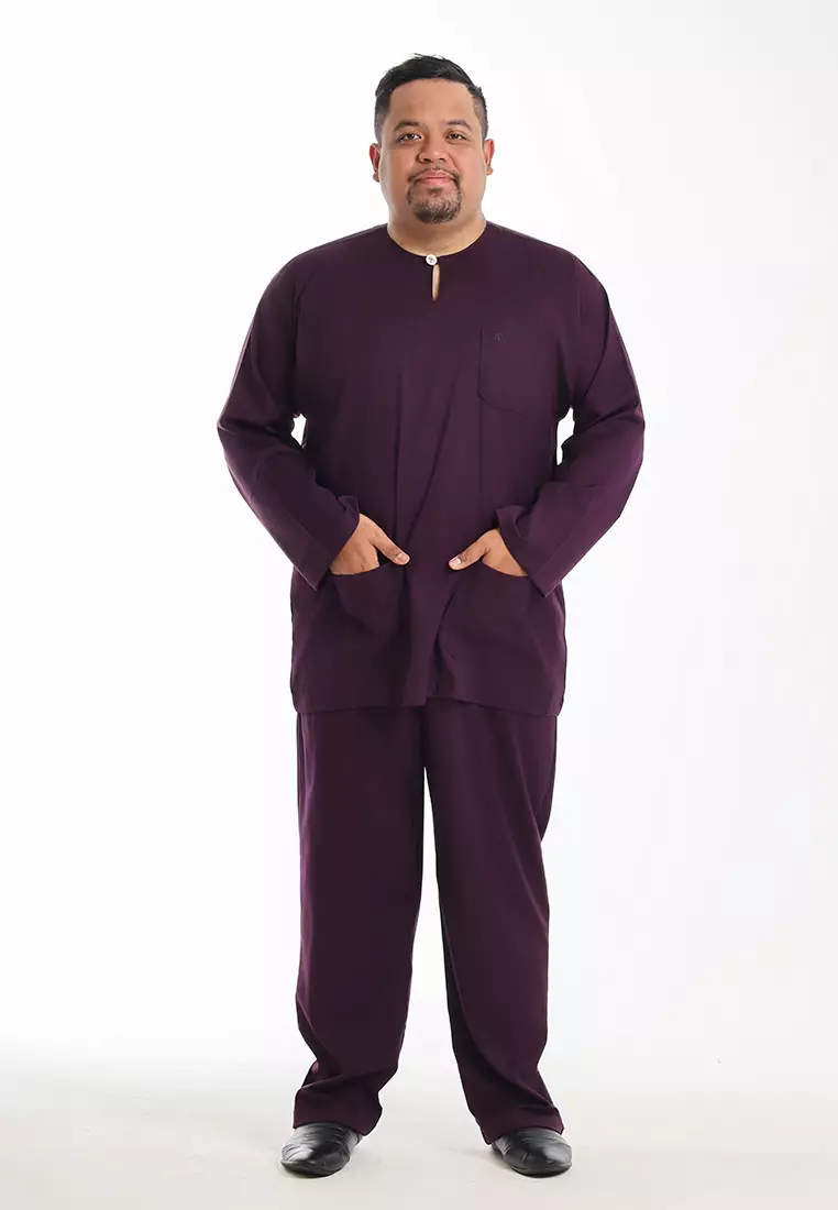 Alain Delon Baju Melayu Teluk Belanga Dewasa - 19026003-29DarkPurple