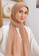 Lozy Hijab orange Bawal Pleats Shawl Nude 99C07AA42147FFGS_1