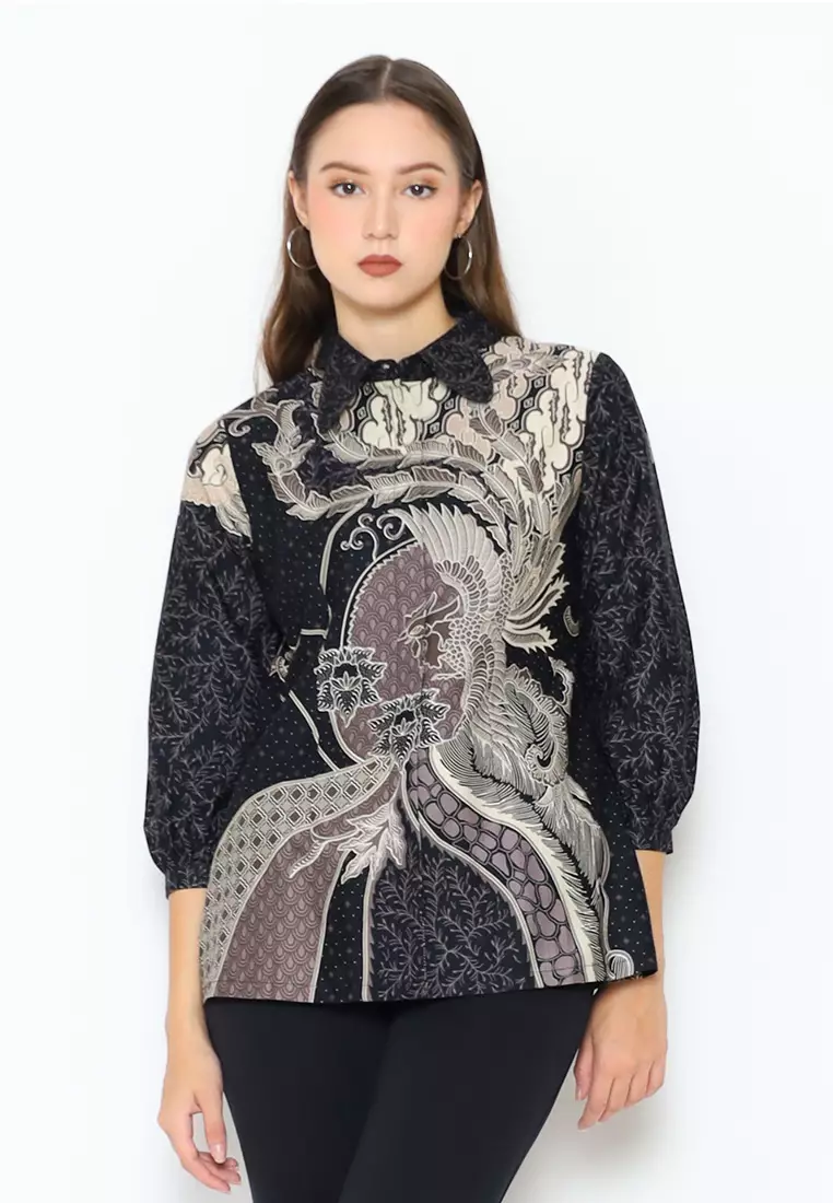 Hadinata Batik Wanita Superfine Blouse Dirga Dharma