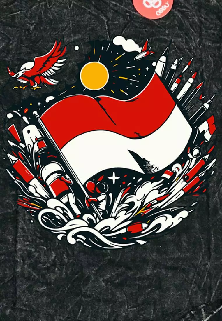 OSSU Indonesia Flag Washed Tshirt
