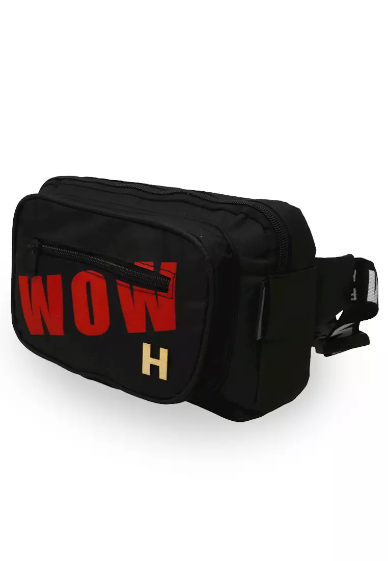 Shaylon Tas Selempang Anak Unisex Adjustable Strap Children Sling Bag Material Canvas ORIGINAL - Black