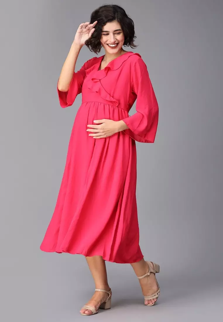Flashback Fuchsia Maternity Dress