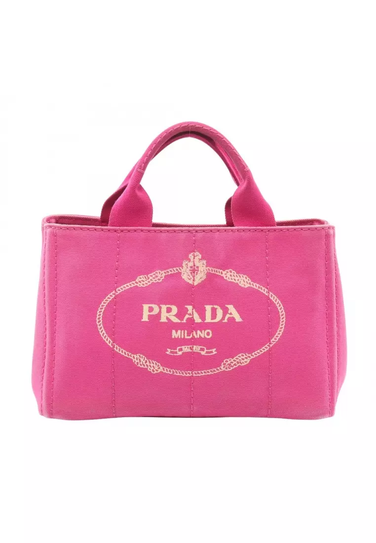 Buy Prada Pre-Loved Prada CANAPA Kanapa Handbag tote bag canvas