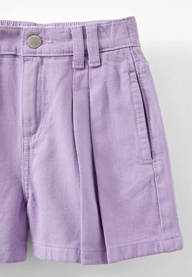 Sarai Pleat Front Denim Shorts