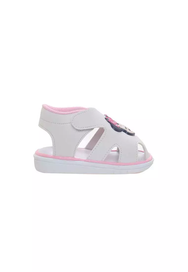 Disney Minnie Sandal Bayi Left Right Cicit Minnie Mouse White
