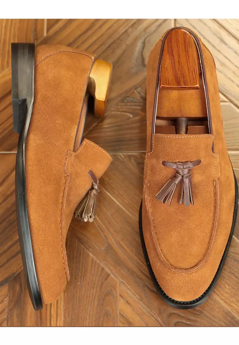 Suede Leather Tassel loafers MK5060-1