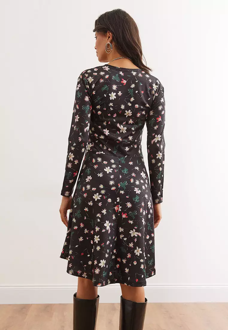 Double-Breasted Knitted Dress