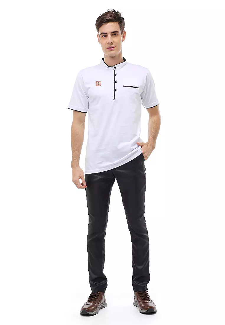 Jack Atasan Formal Pria T-Shirt Kaos Polo Kerah Sanghai Short Sleeve Material Cotton ORIGINAL