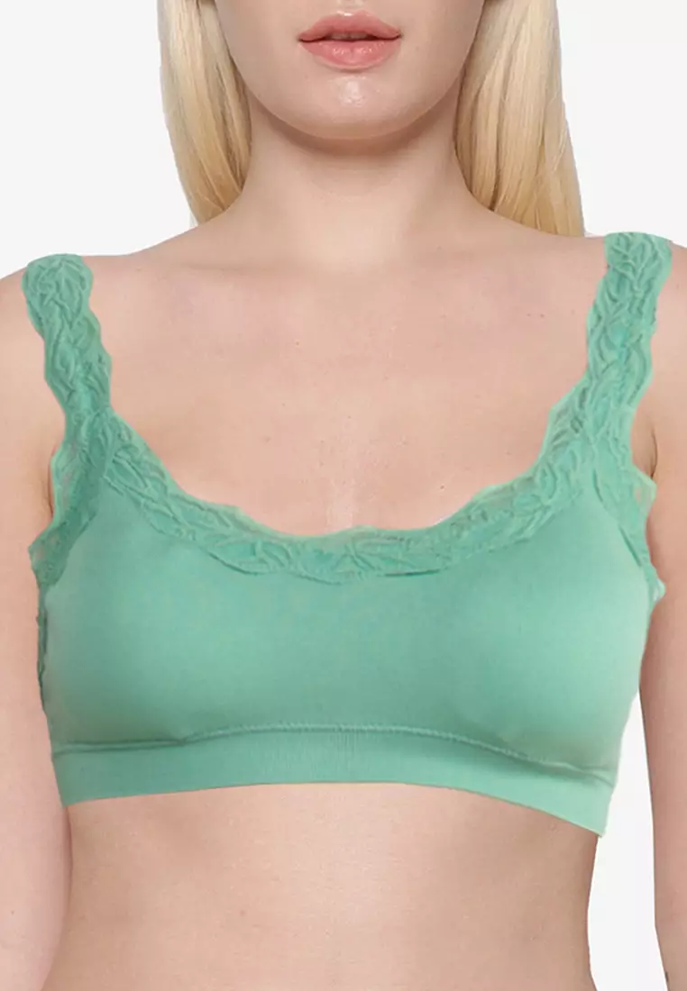 Cotton On Body Seamless Rib Lace Scoop Padded Bralette 2024, Buy Cotton On  Body Online