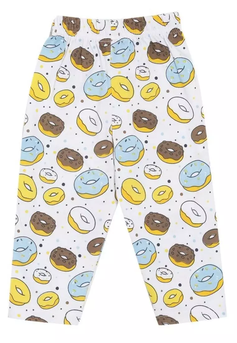 The Mom Store Kids Pajama Set Pack Of 2 My Smoothie & Sweet like a Doughnut - Multicolor