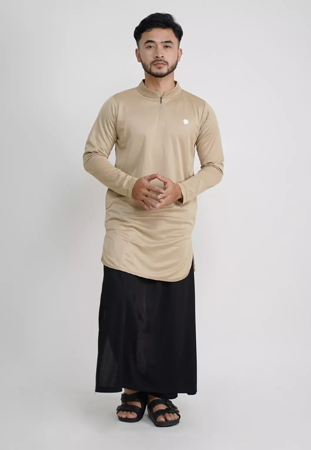 Tiento Nizam Baju Koko 3in1 Kurta Pria Dewasa Muslim Kerah Ciangi Casual Kerja Dry Fit Olahraga Ibadah Salat Lengan Panjang Ramadhan
