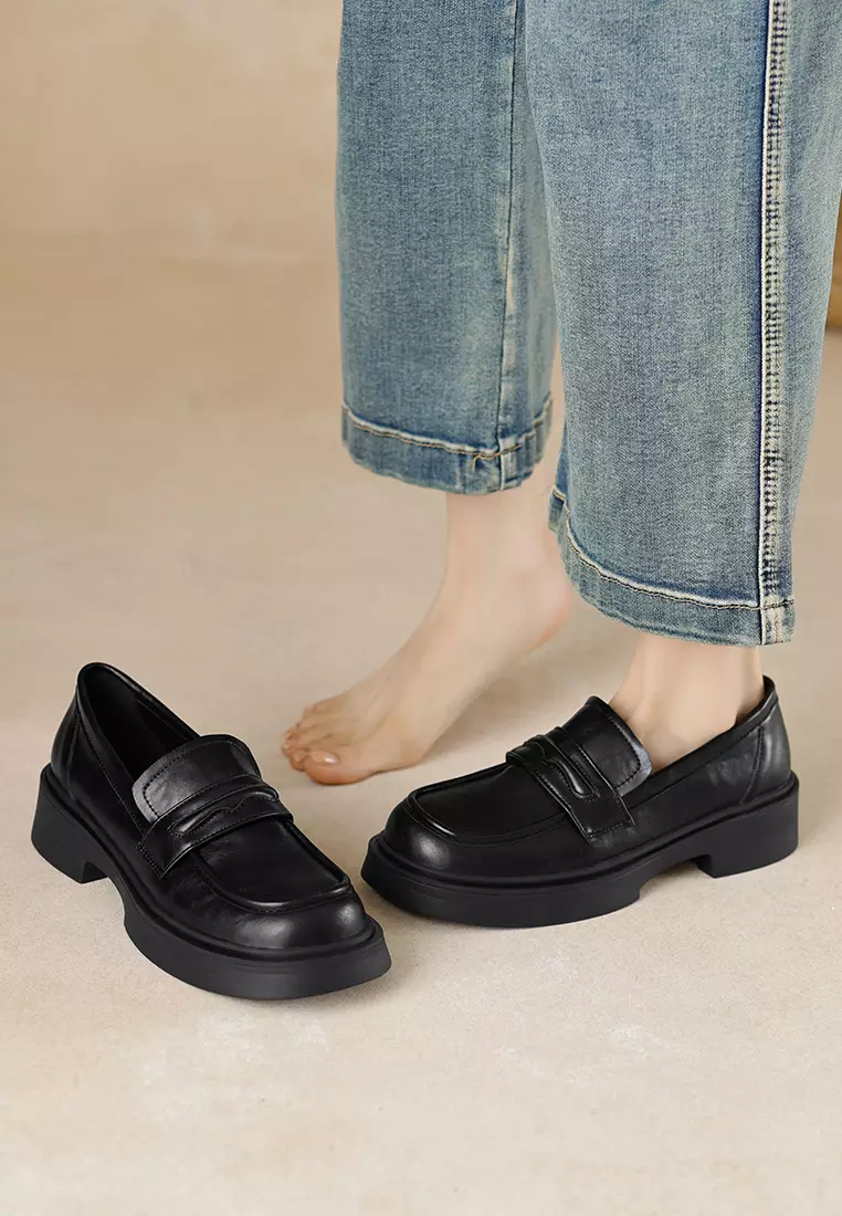 Penny Microfiber Leather Loafers WW75-98