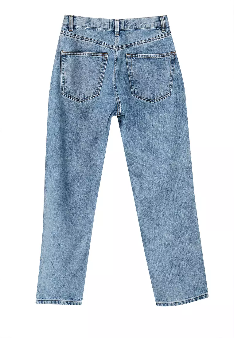 Buy ASOS Design Petite Mid Rise '90'S' Straight Leg Jeans 2025